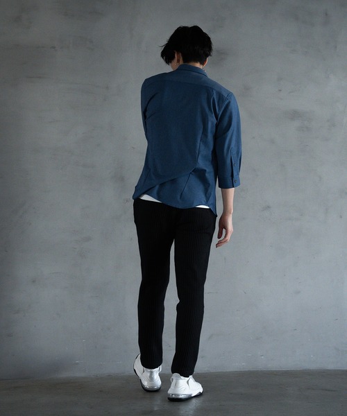 RATTLE TRAP（ラトルトラップ）の「ストレッチカチオンレギュラーカラーシャツ（シャツ/ブラウス・メンズ・ネイビー/グレー/サックスブルー/ブルー・LL/S/M/L）」の20枚目の写真