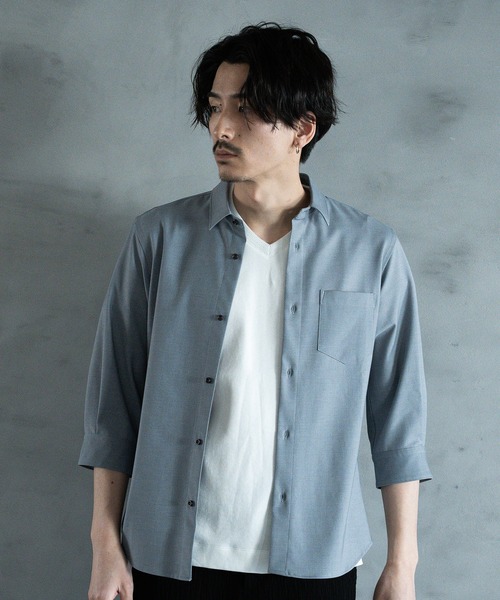 RATTLE TRAP（ラトルトラップ）の「ストレッチカチオンレギュラーカラーシャツ（シャツ/ブラウス・メンズ・ネイビー/グレー/サックスブルー/ブルー・LL/S/M/L）」の10枚目の写真