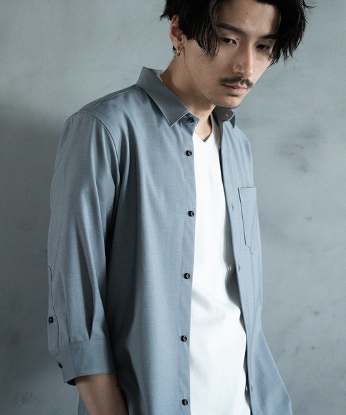 RATTLE TRAP(ラトルトラップ)の「ストレッチカチオン レギュラーカラーシャツ(シャツ/ブラウス・メンズ・ネイビー/グレー/サックスブルー/ブルー・LL/S/M/L)」の22枚目の写真