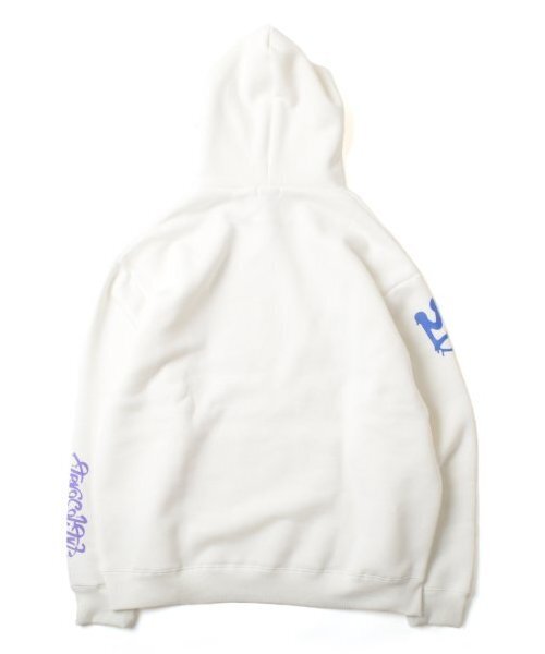 GLAZOS（グラソス）の「【大人向けサイズあり】【毛玉になりにくいしっかり暖か素材】裏起毛・ランダムプリントビッグパーカー（パーカー・キッズ・ホワイト/ブラック・LL/L/M/S）」の6枚目の写真