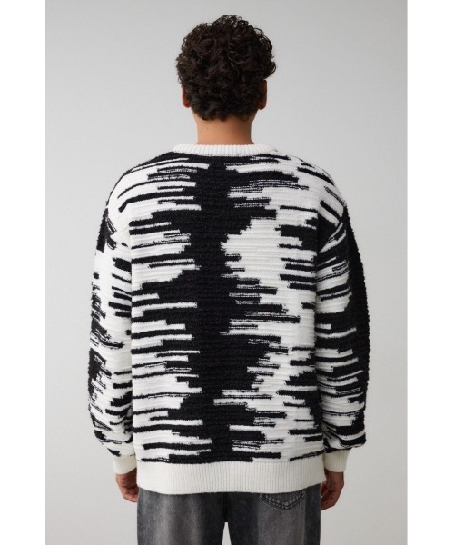 AZUL by moussy（アズールバイマウジー）の「モザイクジャガードニット（ニット/セーター・メンズ・ピンク系その他/ブラック系その他/ホワイト系その他/グリーン系その他・FREE）」の10枚目の写真