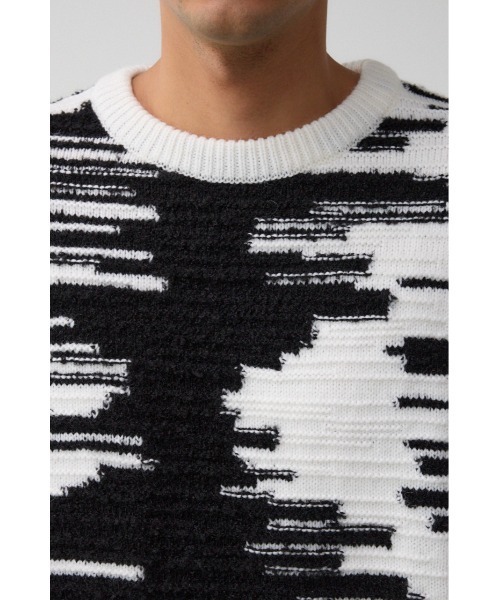 AZUL by moussy（アズールバイマウジー）の「モザイクジャガードニット（ニット/セーター・メンズ・ピンク系その他/ブラック系その他/ホワイト系その他/グリーン系その他・FREE）」の11枚目の写真