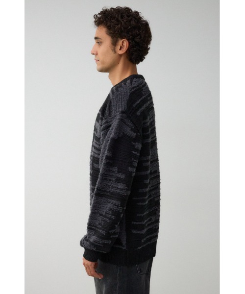 AZUL by moussy（アズールバイマウジー）の「モザイクジャガードニット（ニット/セーター・メンズ・ピンク系その他/ブラック系その他/ホワイト系その他/グリーン系その他・FREE）」の20枚目の写真