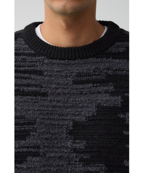 AZUL by moussy（アズールバイマウジー）の「モザイクジャガードニット（ニット/セーター・メンズ・ピンク系その他/ブラック系その他/ホワイト系その他/グリーン系その他・FREE）」の22枚目の写真