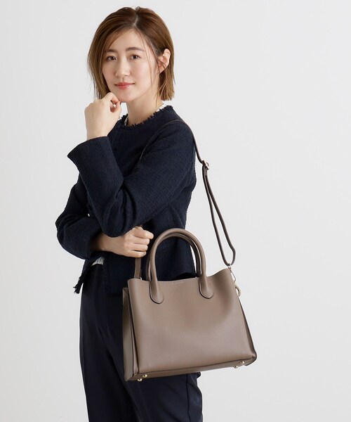 grove（グローブ）の「【人間工学】中仕切り2WAYトート【入卒対応可】（ショルダーバッグ・レディース・アイボリー系7/ブラック/サックスブルー/ライトグレー/ダークグレー/ベージュ・00）」の10枚目の写真