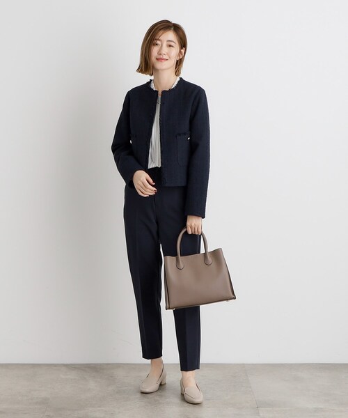 grove（グローブ）の「【人間工学】中仕切り2WAYトート【入卒対応可】（ショルダーバッグ・レディース・アイボリー系7/ブラック/サックスブルー/ライトグレー/ダークグレー/ベージュ・00）」の11枚目の写真