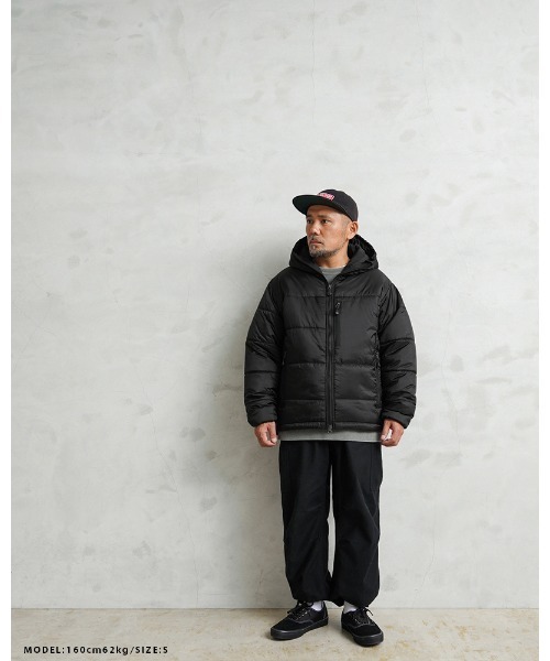 WAIPER.inc（ワイパーインク）の「THERMO AIR LOFT PRIMALOFT パーカー PERTEX UNLIMITED WAIPER.inc【WP1076】（ダウンジャケット/コート・メンズ・グリーン系その他/ブラック・S/M/L/XL）」の9枚目の写真