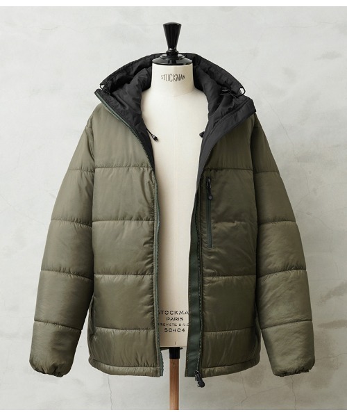 WAIPER.inc（ワイパーインク）の「THERMO AIR LOFT PRIMALOFT パーカー PERTEX UNLIMITED WAIPER.inc【WP1076】（ダウンジャケット/コート・メンズ・グリーン系その他/ブラック・S/M/L/XL）」の7枚目の写真