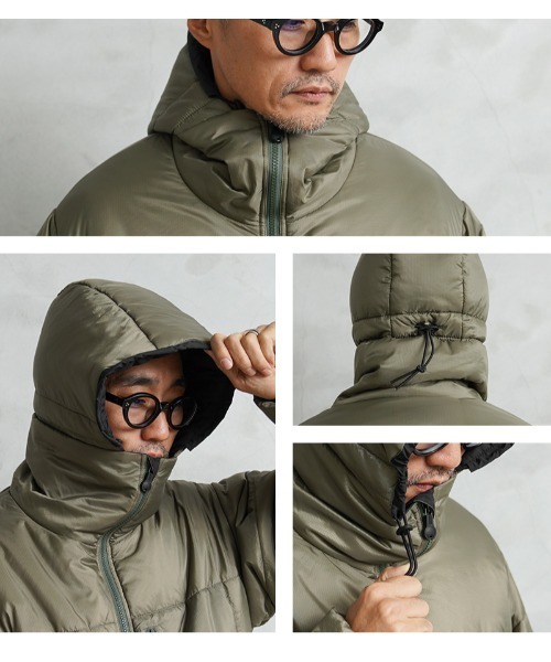 WAIPER.inc（ワイパーインク）の「THERMO AIR LOFT PRIMALOFT パーカー PERTEX UNLIMITED WAIPER.inc【WP1076】（ダウンジャケット/コート・メンズ・グリーン系その他/ブラック・S/M/L/XL）」の18枚目の写真