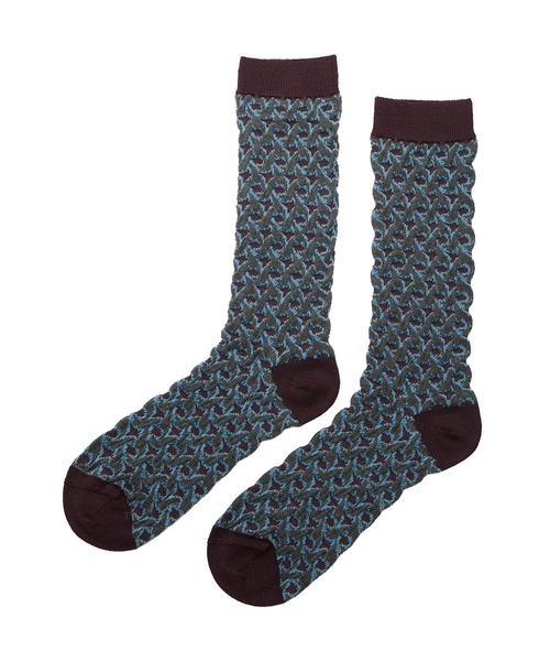 JNBY（ジェーエヌビーワイ）の「Textured Jacquard Socks / ソックス（ソックス/靴下・レディース・レッド系その他5/ブラウン系その他5・ONE SIZE）」の2枚目の写真