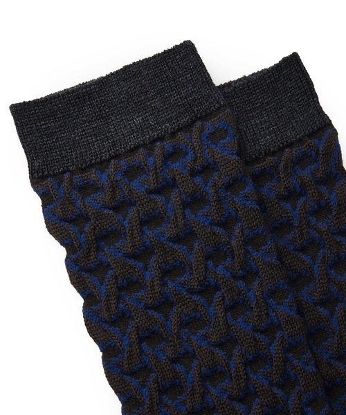 JNBY（ジェーエヌビーワイ）の「Textured Jacquard Socks / ソックス（ソックス/靴下・レディース・レッド系その他5/ブラウン系その他5・ONE SIZE）」の4枚目の写真