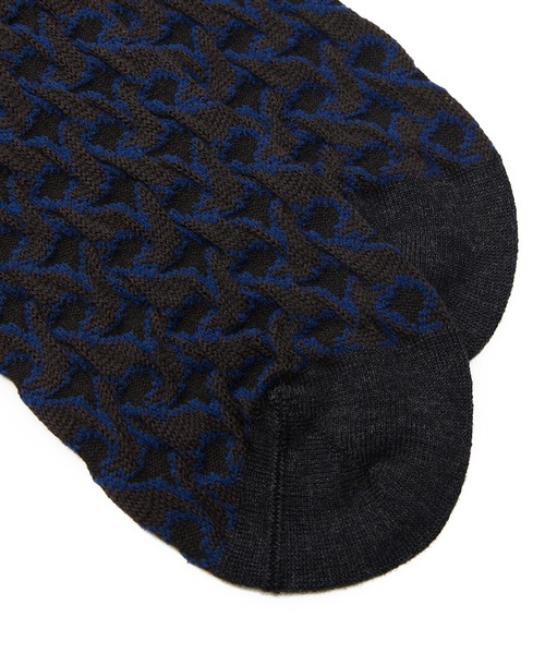 JNBY（ジェーエヌビーワイ）の「Textured Jacquard Socks / ソックス（ソックス/靴下・レディース・レッド系その他5/ブラウン系その他5・ONE SIZE）」の6枚目の写真
