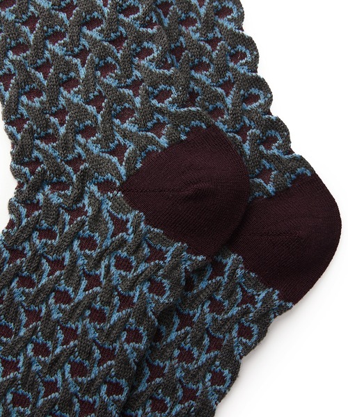 JNBY（ジェーエヌビーワイ）の「Textured Jacquard Socks / ソックス（ソックス/靴下・レディース・レッド系その他5/ブラウン系その他5・ONE SIZE）」の10枚目の写真