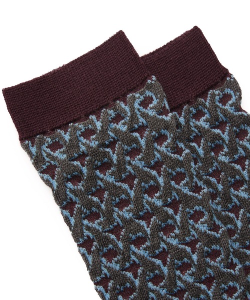 JNBY（ジェーエヌビーワイ）の「Textured Jacquard Socks / ソックス（ソックス/靴下・レディース・レッド系その他5/ブラウン系その他5・ONE SIZE）」の9枚目の写真
