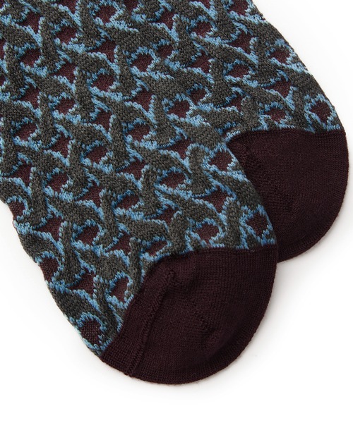 JNBY（ジェーエヌビーワイ）の「Textured Jacquard Socks / ソックス（ソックス/靴下・レディース・レッド系その他5/ブラウン系その他5・ONE SIZE）」の11枚目の写真