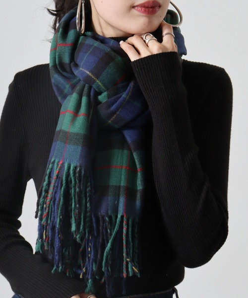 IENA LOVAT＆GREENロバットアンドグリーンチェックストール　IENA IENA（イエナ）の「【LOVAT＆GREEN/ロバットアンドグリーン