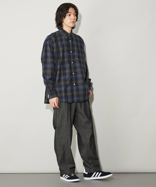 CITEN（シテン）の「＜CITEN＞スタンダードシャツ シャドウチェック（シャツ/ブラウス・メンズ・ダークグレー・S/M/L）」の4枚目の写真