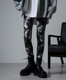 BLACK JACKALL CROWN（ブラックジャッカルクラウン）の「BLACK JACKALL CROWN フェイス柄 レギンス 10分丈（レギンス/スパッツ・レディース）」