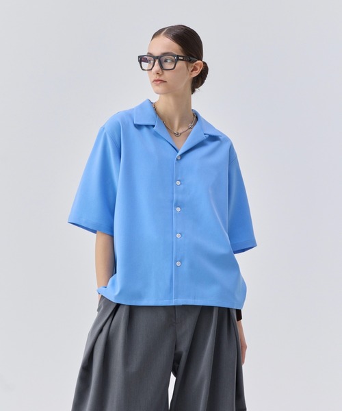 soerte（ソエルテ）の「LOOSE H / S OPEN COLLAR SHIRT (ASSORT