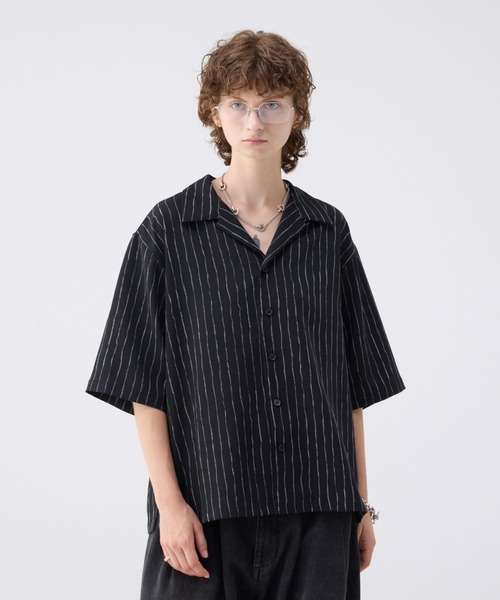 soerte(\Ge)LOOSE H / S OPEN COLLAR SHIRT (ASSORT)/[Yn[tX[uI[vJ[Vc(Vc/uEX)