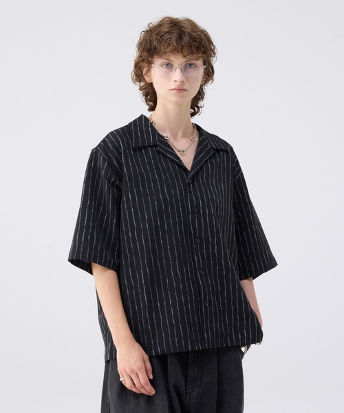 soerte LOOSE H/S OPEN COLLAR SHIRT ホワイト LOOSE H / S OPEN COLLAR SHIRT (ASSORT)/ルーズハーフスリーブ