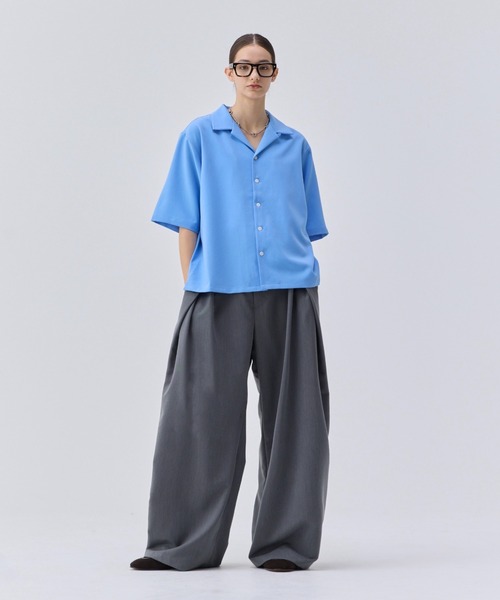 【soerte】LOOSE H / S OPEN COLLAR SHIRT LOOSE H / S OPEN COLLAR SHIRT (ASSORT)/ルーズハーフスリーブ
