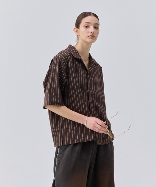 soerte（ソエルテ）の「LOOSE H / S OPEN COLLAR SHIRT (ASSORT