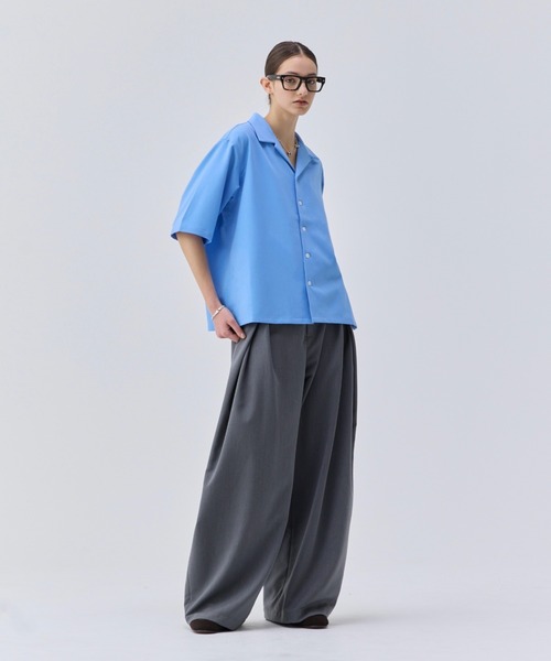 soerte（ソエルテ）の「LOOSE H / S OPEN COLLAR SHIRT (ASSORT