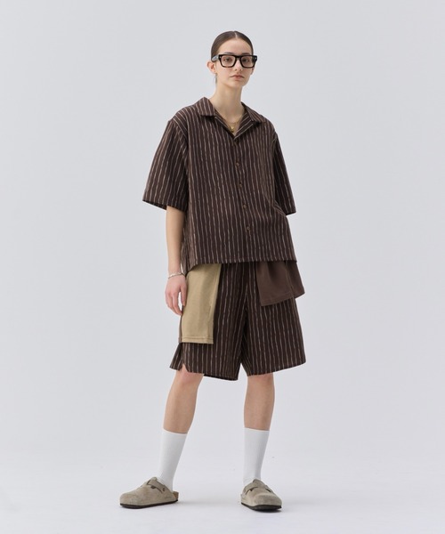 soerte（ソエルテ）の「LOOSE H / S OPEN COLLAR SHIRT (ASSORT