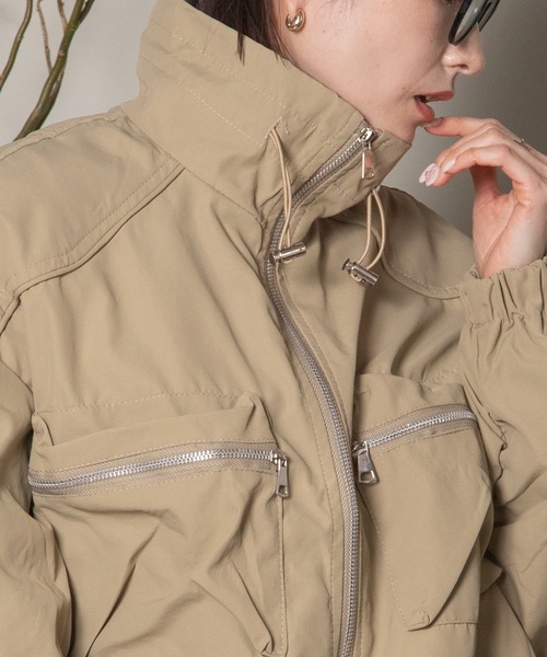ジップポケット スタンドショートブルソン（ブルゾン）｜lodie（ロディ