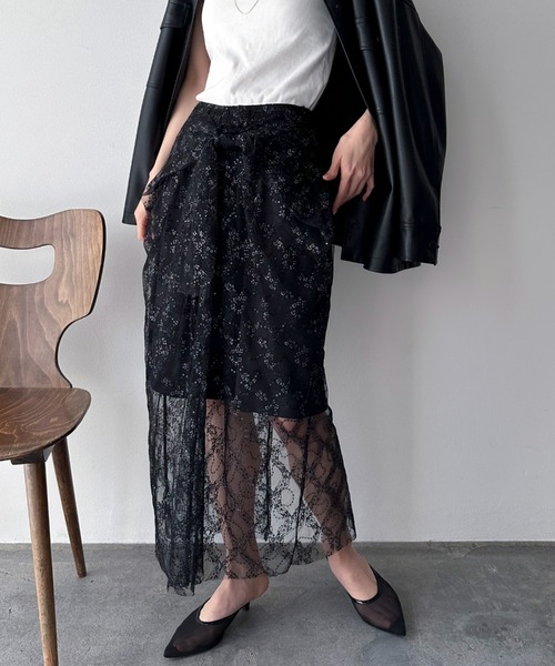 YOLO（ヨーロ）の「【YOLO】Lace Skirt（スカート・レディース・ブラック・FREE）」の8枚目の写真