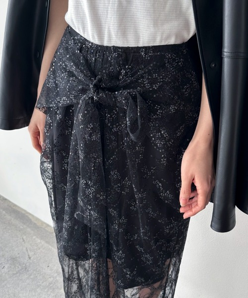 YOLO（ヨーロ）の「【YOLO】Lace Skirt（スカート・レディース・ブラック・FREE）」の11枚目の写真