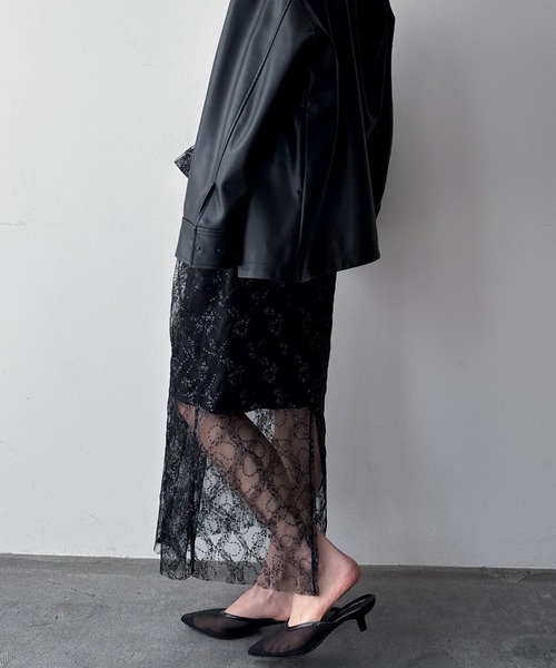 YOLO（ヨーロ）の「【YOLO】Lace Skirt（スカート・レディース・ブラック・FREE）」の9枚目の写真