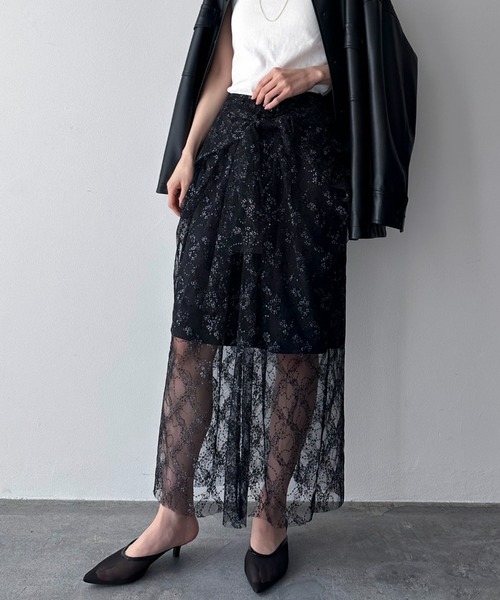 YOLO（ヨーロ）の「【YOLO】Lace Skirt（スカート・レディース・ブラック・FREE）」の7枚目の写真