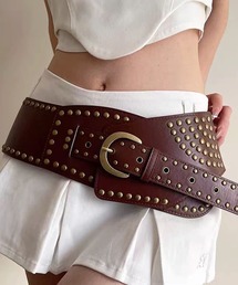 MEMECLE（メメクル）の「【 MEMECLE / メメクル 】スタッズワイドベルト（ベルト・レディース）」