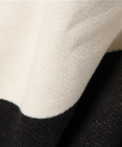 LBC（エルビーシー）の「起毛ボーダージッププルオーバー    （Tシャツ/カットソー・レディース・ブラック/スカイブルー・MEDIUM/LARGE）」の10枚目の写真