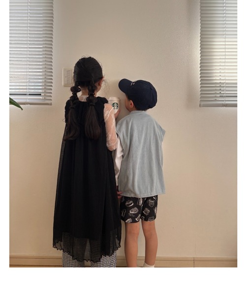 TARKER（ターカー）の「シフォンワンピース（ワンピース・キッズ・ブラック/オフホワイト・100/90/150/140/130/120/110）」の6枚目の写真