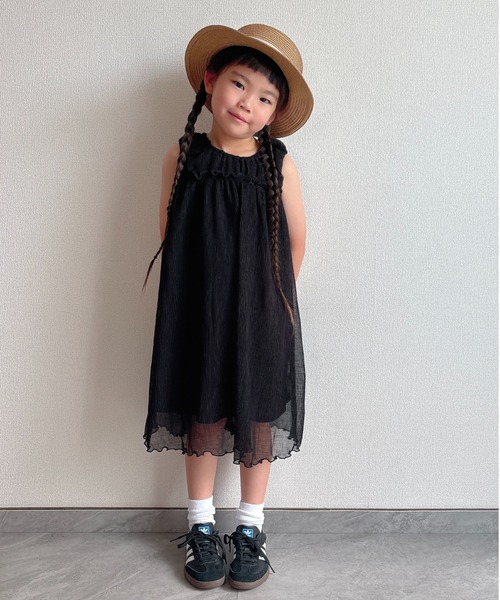 TARKER（ターカー）の「シフォンワンピース（ワンピース・キッズ・ブラック/オフホワイト・100/90/150/140/130/120/110）」の17枚目の写真
