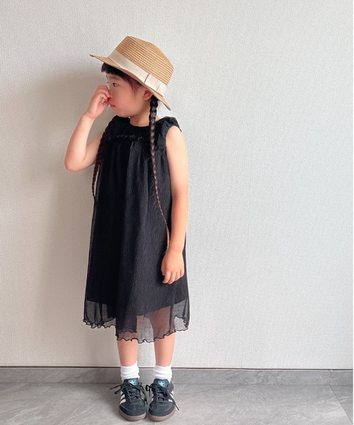 TARKER（ターカー）の「シフォンワンピース（ワンピース・キッズ・ブラック/オフホワイト・100/90/150/140/130/120/110）」の18枚目の写真