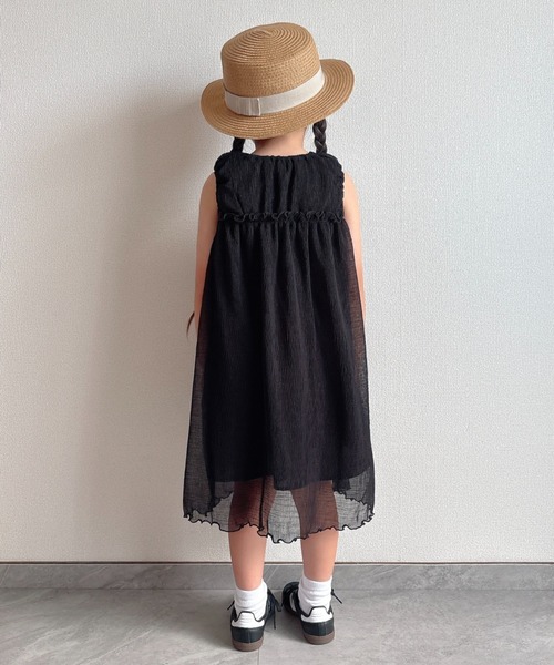 TARKER（ターカー）の「シフォンワンピース（ワンピース・キッズ・ブラック/オフホワイト・100/90/150/140/130/120/110）」の19枚目の写真