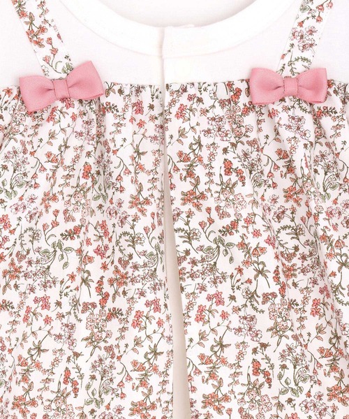 MAKE YOUR DAY（メイクユアデイ）の「小さなお花レイヤードロンパス（ロンパース・キッズ・ピンク/イエロー・70/80）」の9枚目の写真