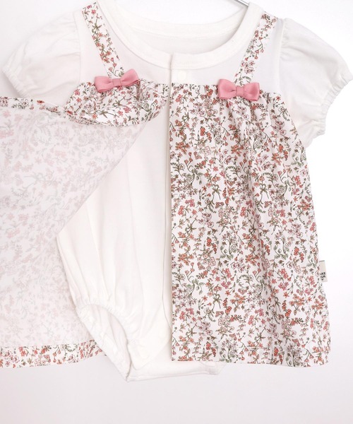 MAKE YOUR DAY（メイクユアデイ）の「小さなお花レイヤードロンパス（ロンパース・キッズ・ピンク/イエロー・70/80）」の10枚目の写真