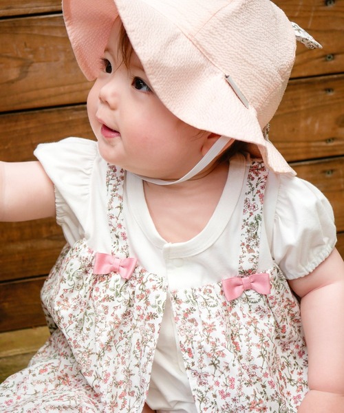 MAKE YOUR DAY（メイクユアデイ）の「小さなお花レイヤードロンパス（ロンパース・キッズ・ピンク/イエロー・70/80）」の17枚目の写真