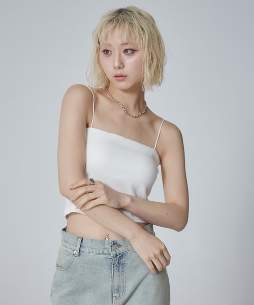 ENVYM（アンビー）の「テレコカップインショートキャミソール（キャミソール・レディース・ブラウン/ホワイト・FREE）」の16枚目の写真