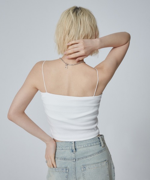 ENVYM（アンビー）の「テレコカップインショートキャミソール（キャミソール・レディース・ブラウン/ホワイト・FREE）」の11枚目の写真