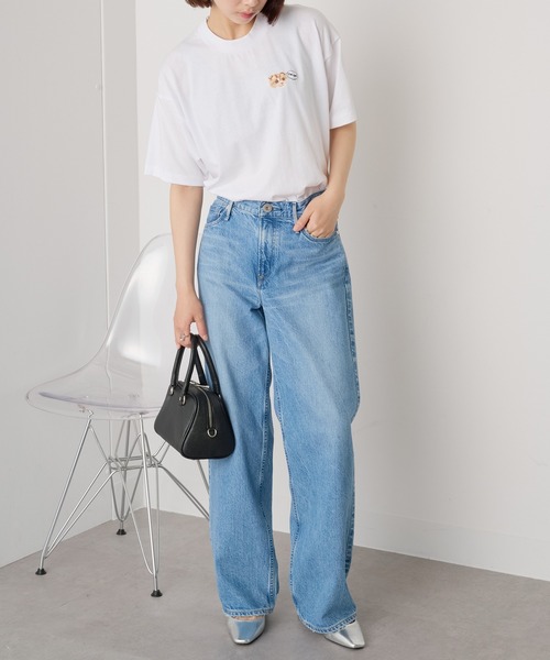 SETUP7（セットアップセブン）の「【I'm cat】ワンポイント猫刺繍Tシャツ ネコTシャツ（Tシャツ/カットソー・レディース・ホワイト/ホワイト系その他3/ブラック系1/ブラック系その他4/ホワイト系その他2/ホワイト系その他4/ブラック系その他3/ホワイト系1/ブラック/ブラック系その他2・S/M）」の13枚目の写真