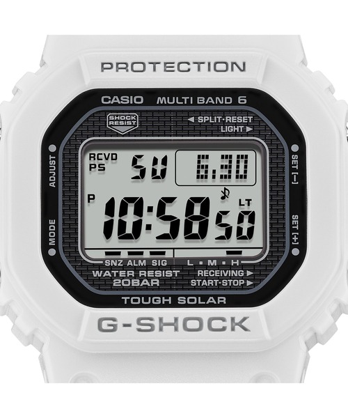 G-SHOCK(ジーショック)の「電波ソーラー / GW-5000HS-7JF(デジタル腕時計・メンズ・ホワイト×ブラック・FREE)」の2枚目の写真