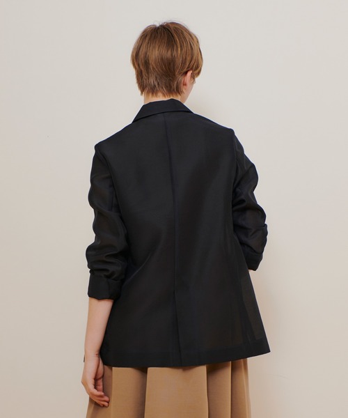 セール】ライトオーガンジーシアージャケット（テーラード