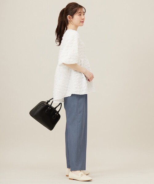 ANY SIS（エニィスィス）の「【洗える】ワッフルライクフクレジャカード チュニック（Tシャツ/カットソー・レディース・ブラック系/ホワイト系/ブラウン系・2）」の8枚目の写真