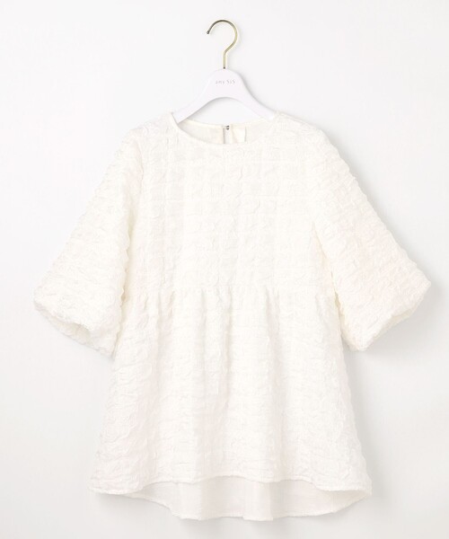 ANY SIS（エニィスィス）の「【洗える】ワッフルライクフクレジャカード チュニック（Tシャツ/カットソー・レディース・ブラック系/ホワイト系/ブラウン系・2）」の15枚目の写真